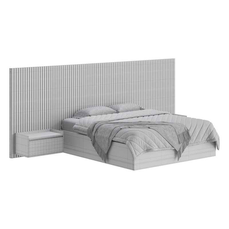 Batten White Oak King Plinth-Base Storage bed Image 29