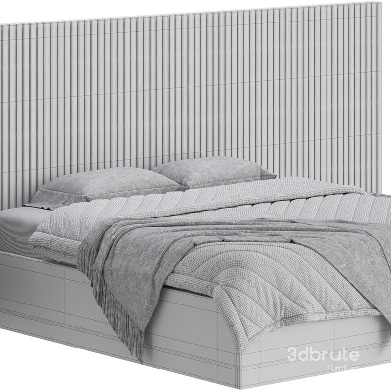 Batten White Oak King Plinth-Base Storage bed Image 30