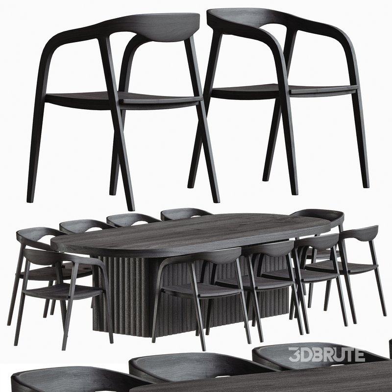 Table chair wooden Image 2