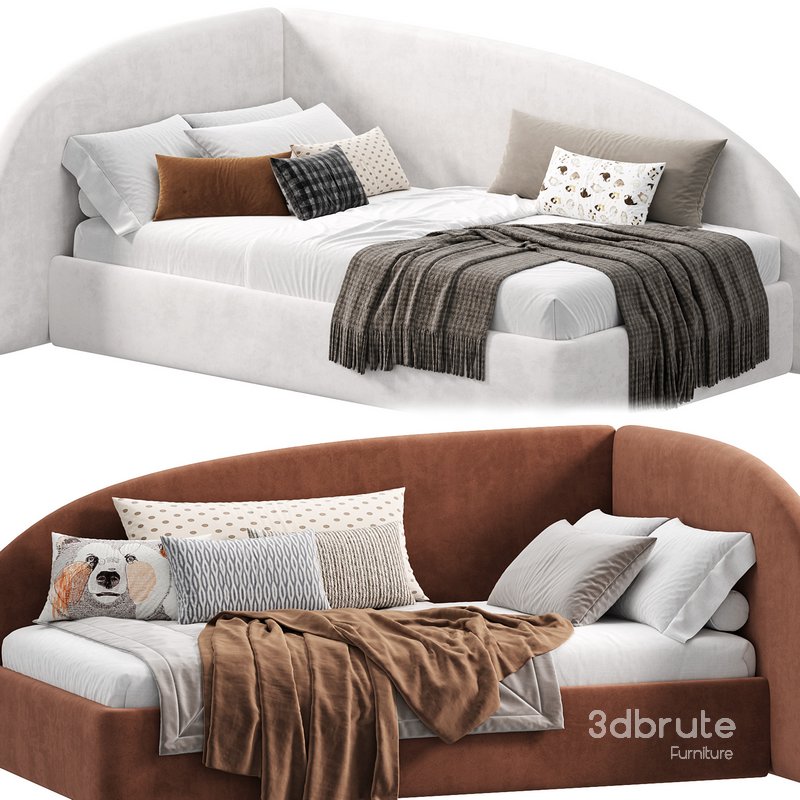 Amelia Bed LEFT Velutto by etomebel Image 3