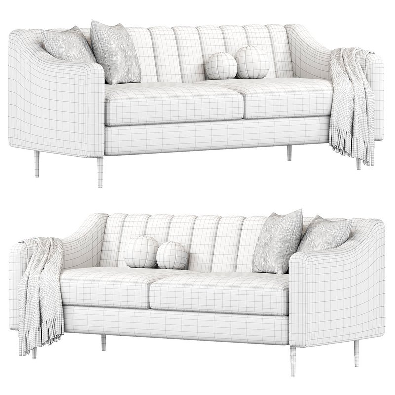 Olive Sofa Wood Legs By Westelm Image 2