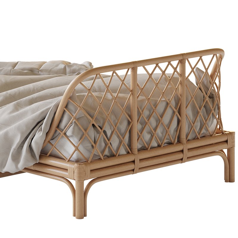 Katsuki Rattan Bed Image 2
