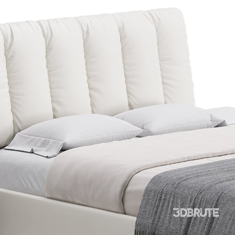 White Modern Twin Bed Image 3