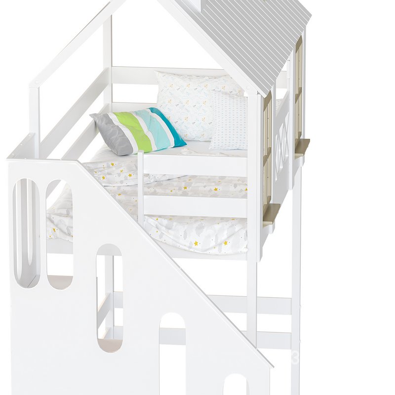 Childrens bed loft house Asnen – with ladder chest of drawers Image 2