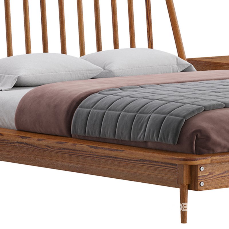 Walker Edison Modern Boho Queen Size Solid Wood Platform bed Image 5