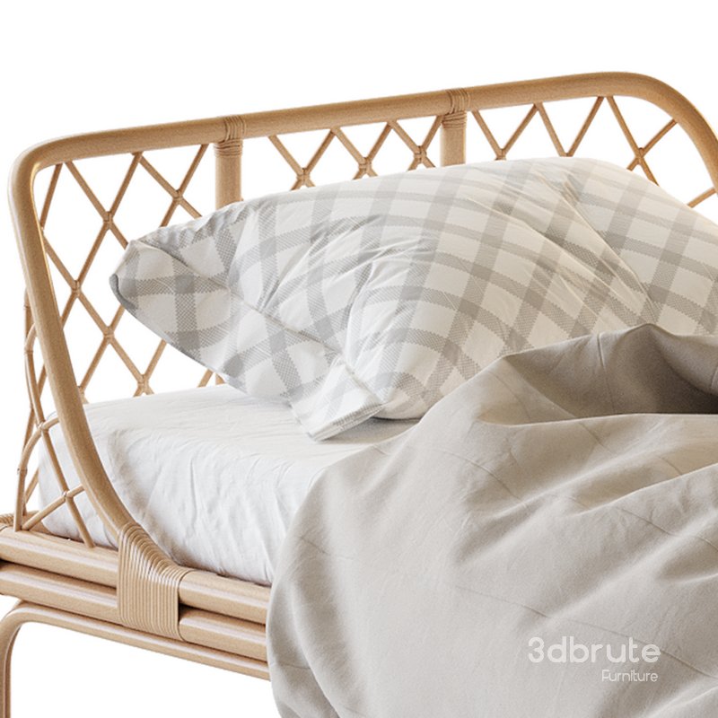 Katsuki Rattan Bed Image 3