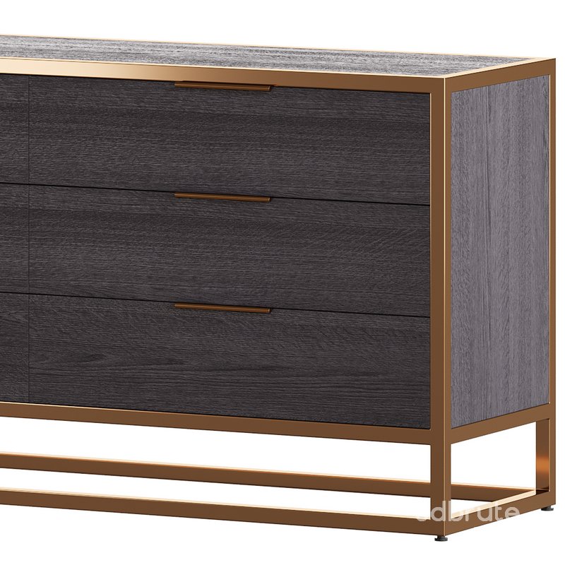 Oxford Black 6-Drawer Dresser Image 4