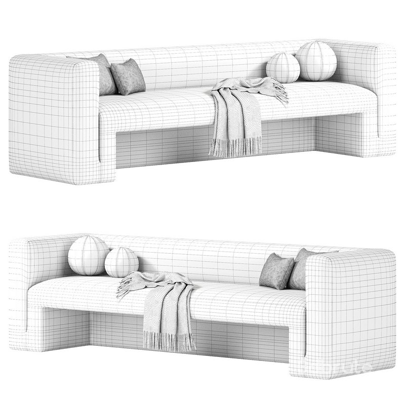 MATRA DEEP TEAL VELVET SOFA BY CB2 Image 3