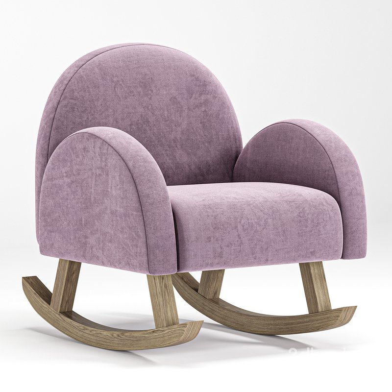 Solid Wood Rainbow Rocker Chair Image 2