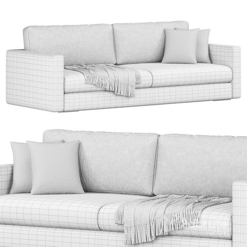 Magnum 3 Seater Fabric Sofa By Flexform Image 4