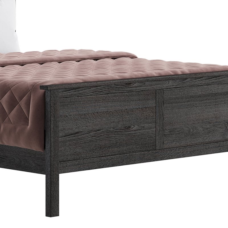 HEMNES Bed frame dark gray stained Image 2