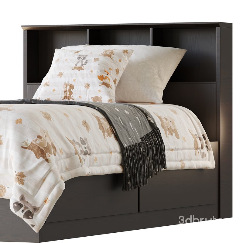 Mainstays Mates Storage Bed with Bookcase Headboard Image 3