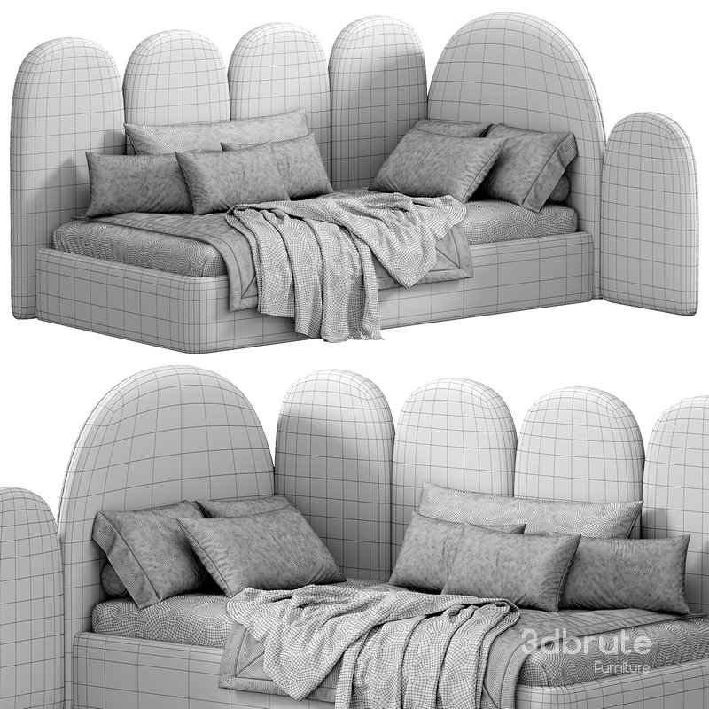 Rhea green Bed by furni Image 3