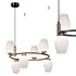 Hanging chandelier with glass shades - Thumbnail 3