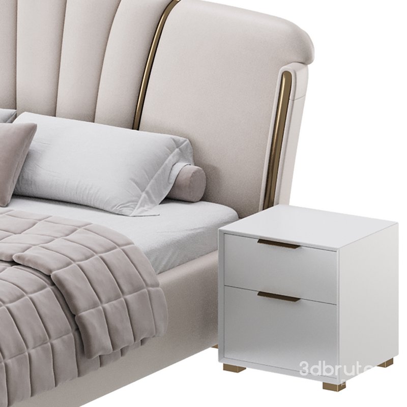 Grey Modern Bed Image 4