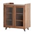 Asian Brown Wood Sideboard - Thumbnail 5