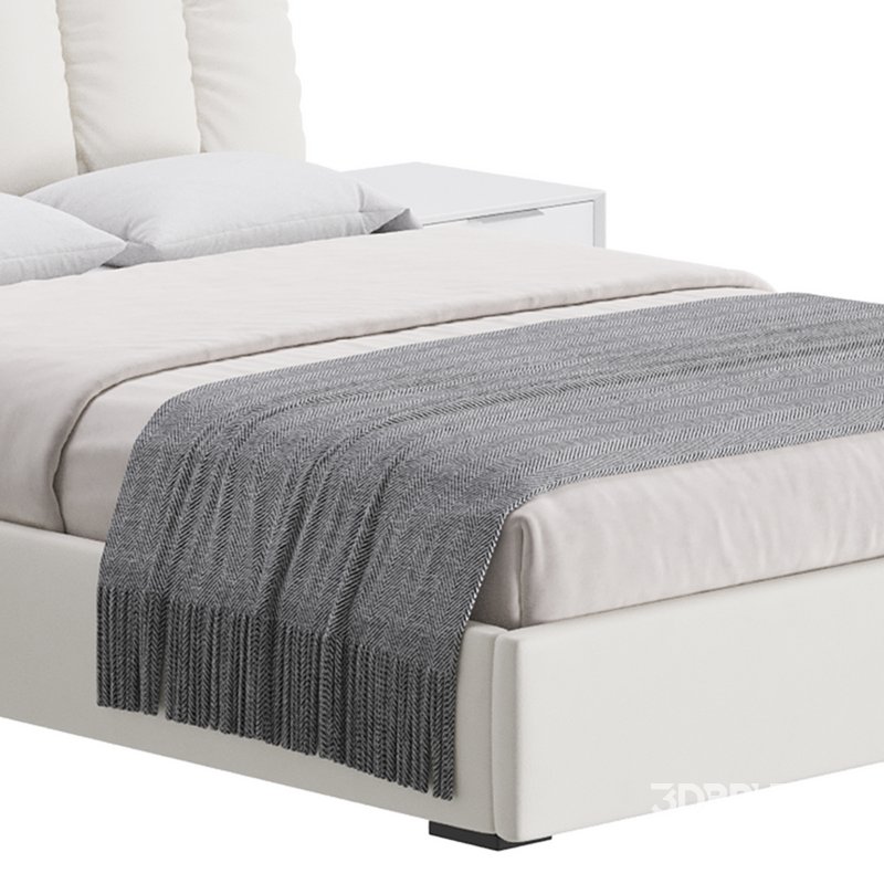 White Modern Twin Bed Image 4