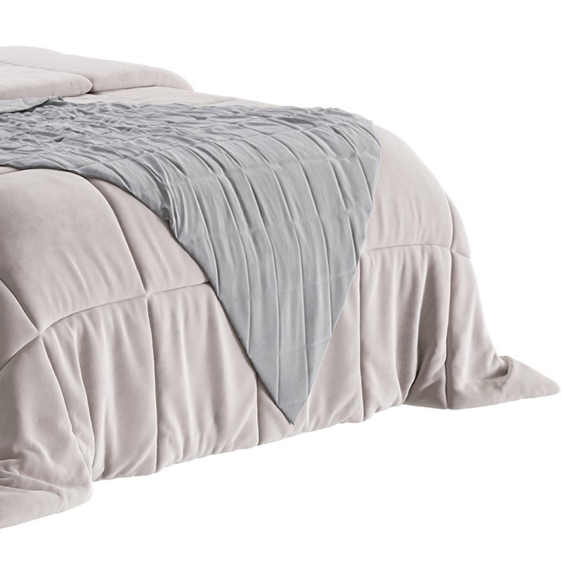 Fabric Low Profile Double Bed Frame with Nail Snaps Image 5