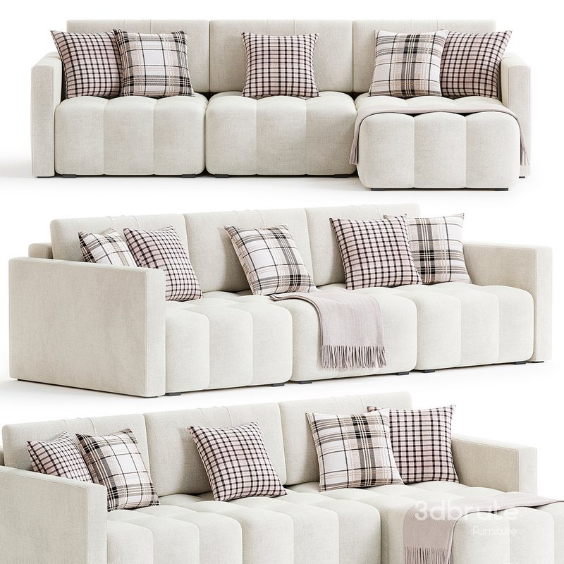 Sofa Retratil Articulado com Chaise BURLE Image 4