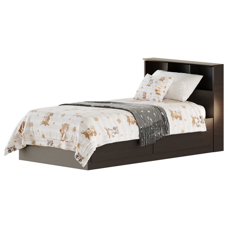 Mainstays Mates Storage Bed with Bookcase Headboard Image 5