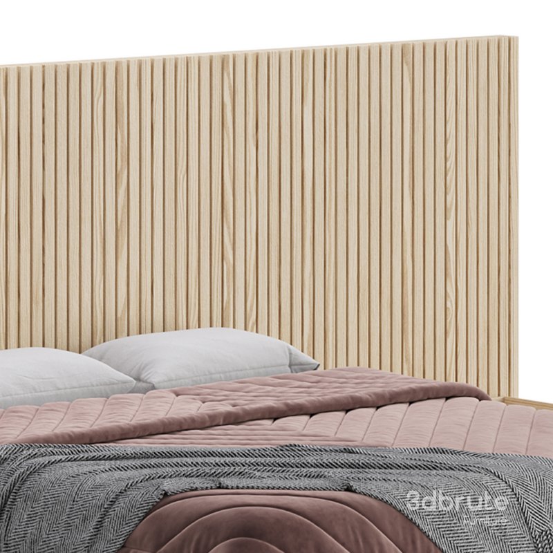 Batten White Oak King Plinth-Base Storage bed Image 6