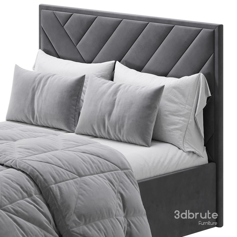 House Beautiful Jay Velvet-Finish Ottoman Bed Image 6