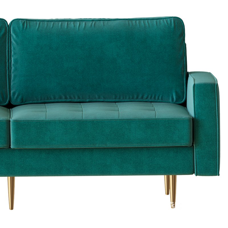 Velvet Fabric Sofa Couch Image 6