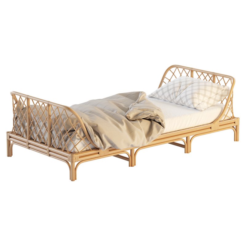 Katsuki Rattan Bed Image 5