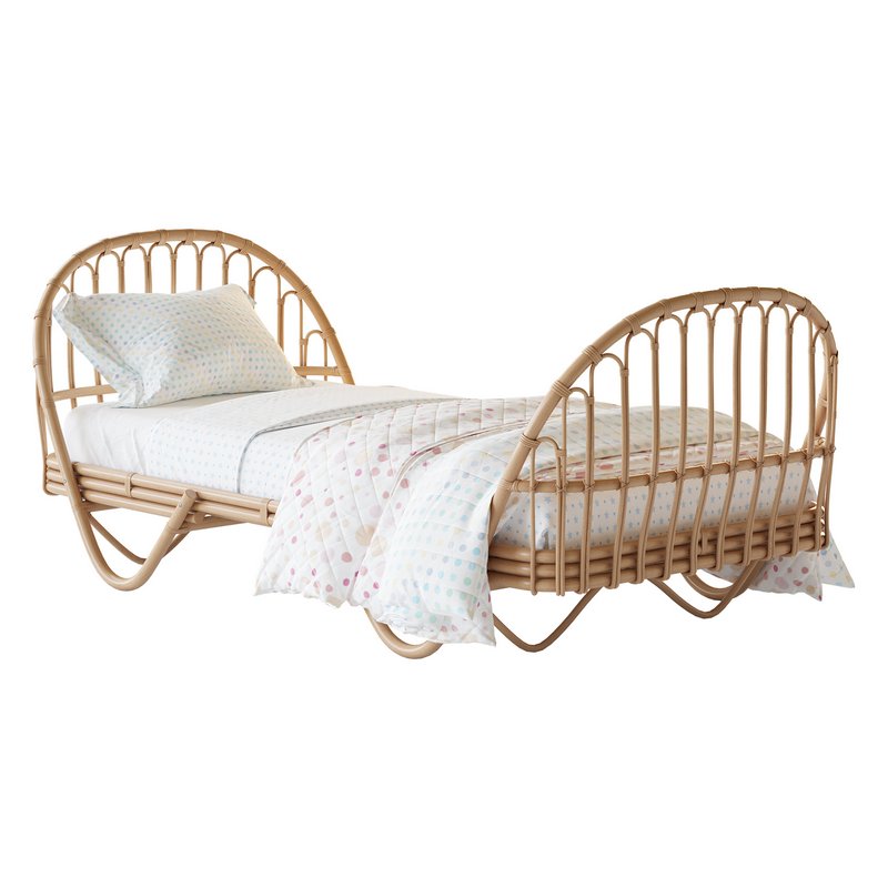 Malu Vintage Rattan Bed Image 6