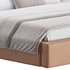 Brown Genuine Leather Upholstered Headboard Queen Size Modern Bed - Thumbnail 10