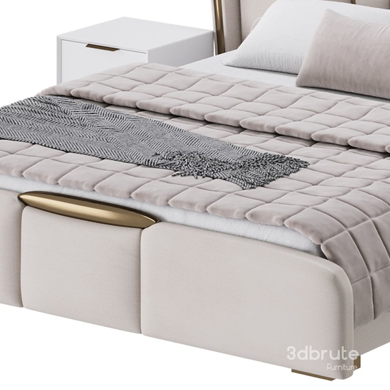 Grey Modern Bed Image 5