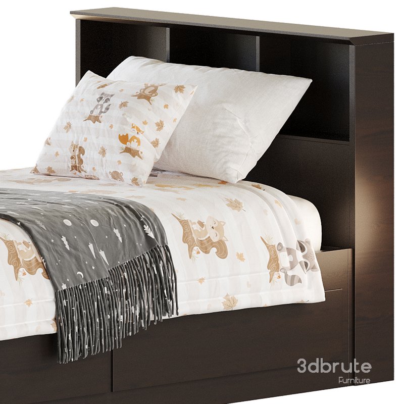 Mainstays Mates Storage Bed with Bookcase Headboard Image 6