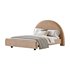 Desirae Flannelette Round Shaped Headboard Bed Frame King - Thumbnail 7