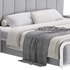 White Upholstered Bed with Headboard - Thumbnail 8