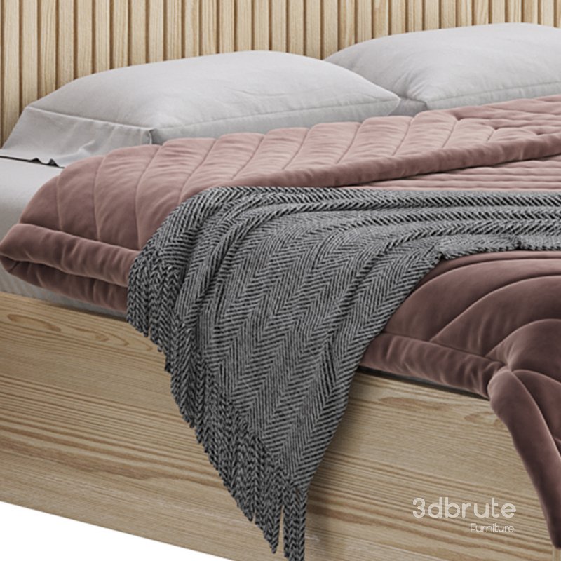 Batten White Oak King Plinth-Base Storage bed Image 7