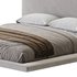 Cesar Suede Fabric Contemporary Minimalist Bed Frame King Size - Thumbnail 7