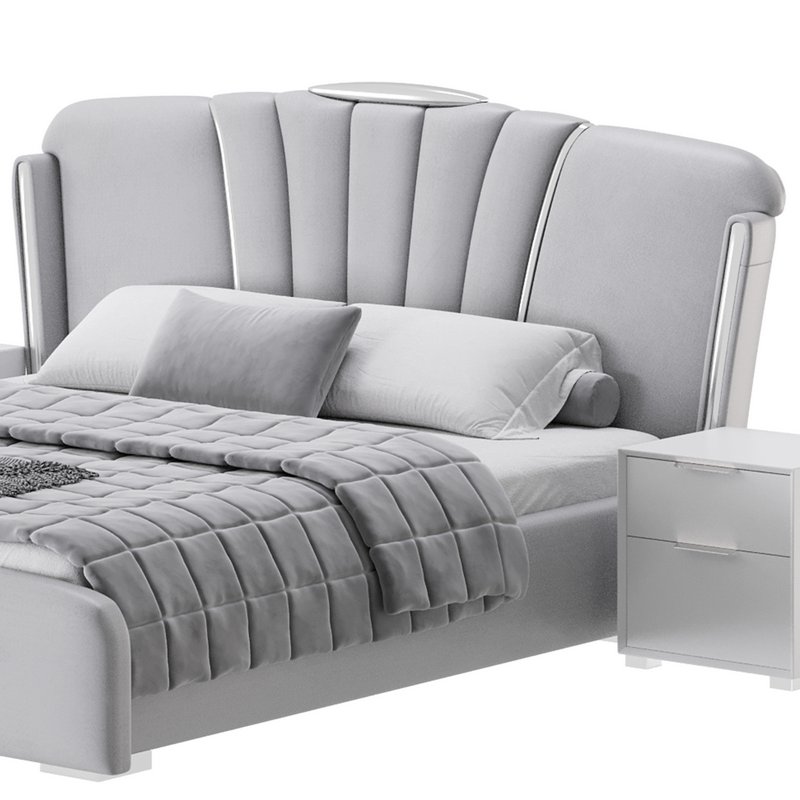 Grey Modern Bed Image 8