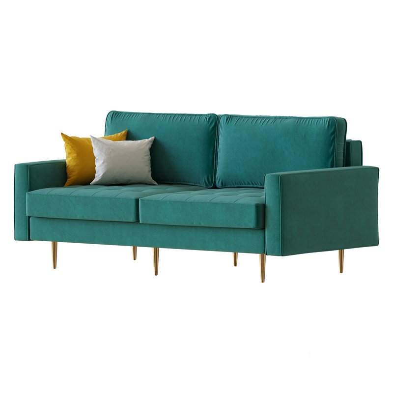 Velvet Fabric Sofa Couch Image 8