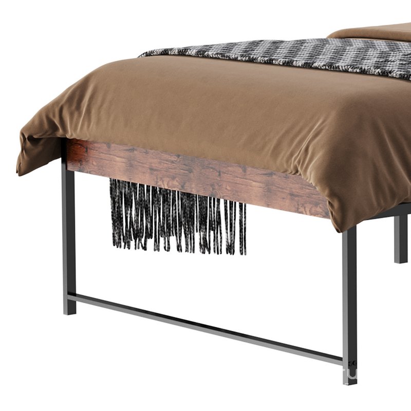 Topeakmart Rustic Metal Bed Image 8