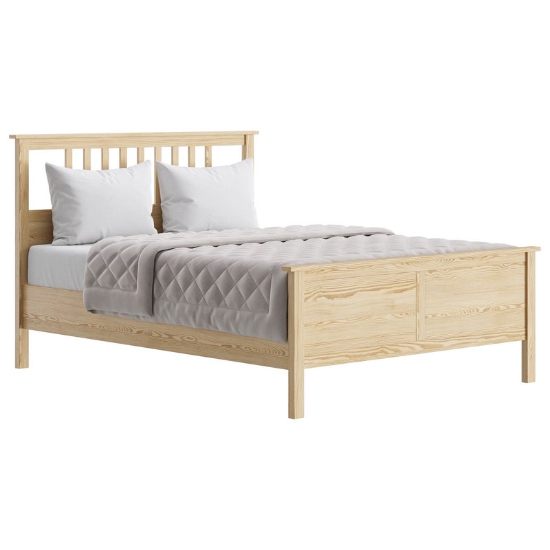 HEMNES Bed frame dark gray stained Image 8