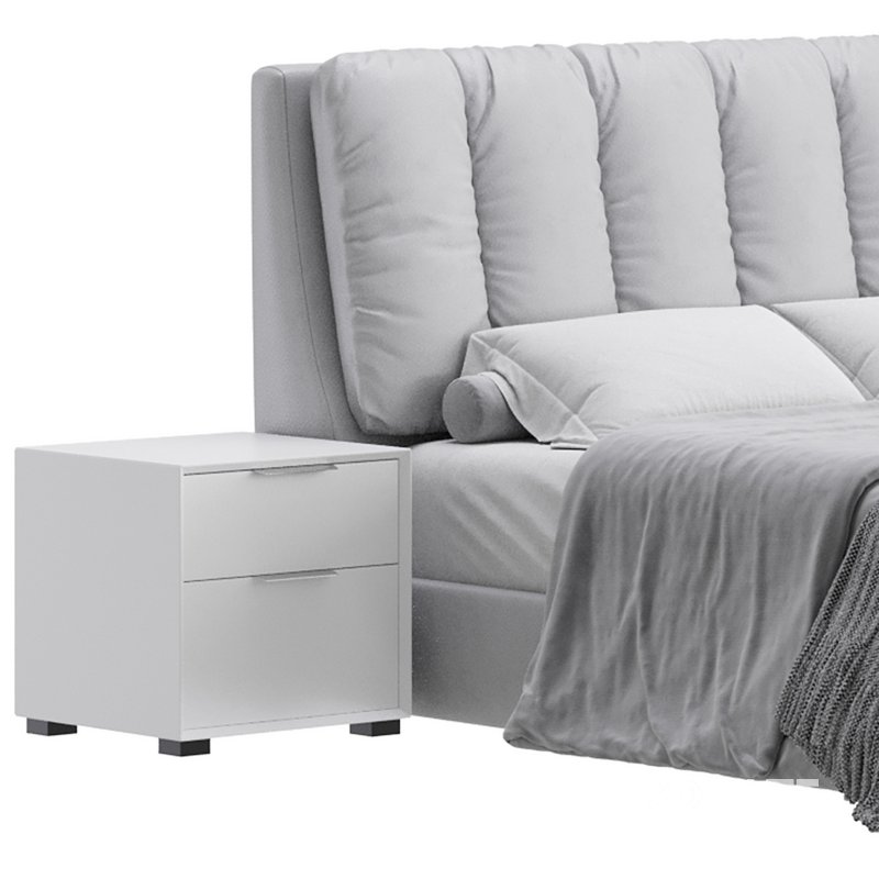 White Modern Twin Bed Image 8