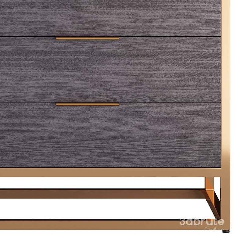 Oxford Black 6-Drawer Dresser Image 8