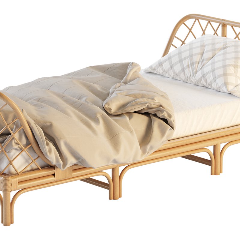 Katsuki Rattan Bed Image 7