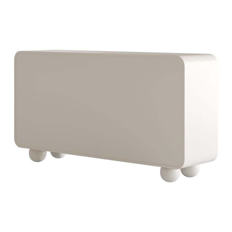 White Solid and Manufactured Wood Sideboard Credenza Image 9