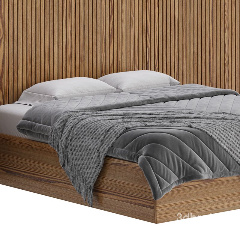 Batten White Oak King Plinth-Base Storage bed Image 9