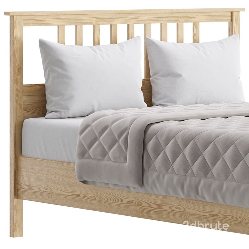 HEMNES Bed frame dark gray stained Image 9