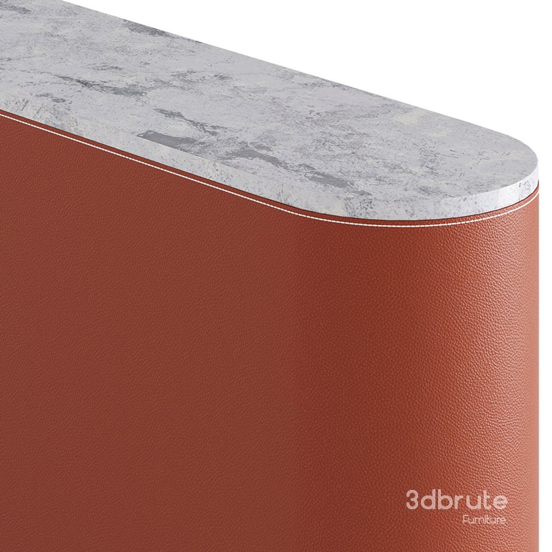 Modern Metal Sideboard Credenza with Three Drawers Narrow Size Image 9