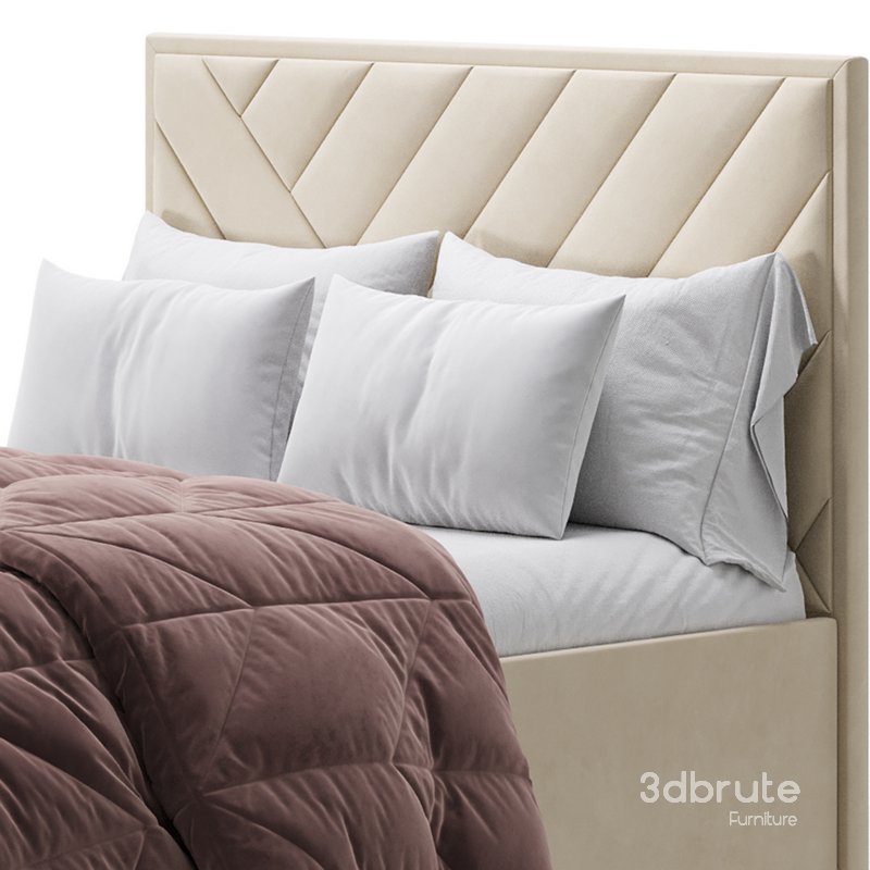 House Beautiful Jay Velvet-Finish Ottoman Bed Image 9