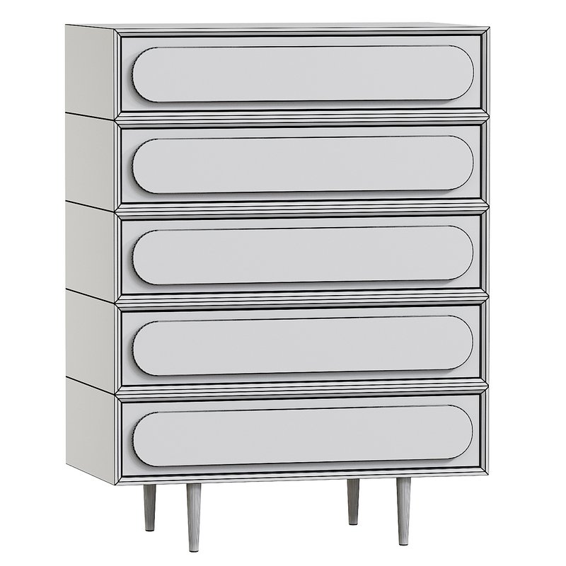 Olga 5 drawer chest of drawers in acacia wood Tikamoon Image 3