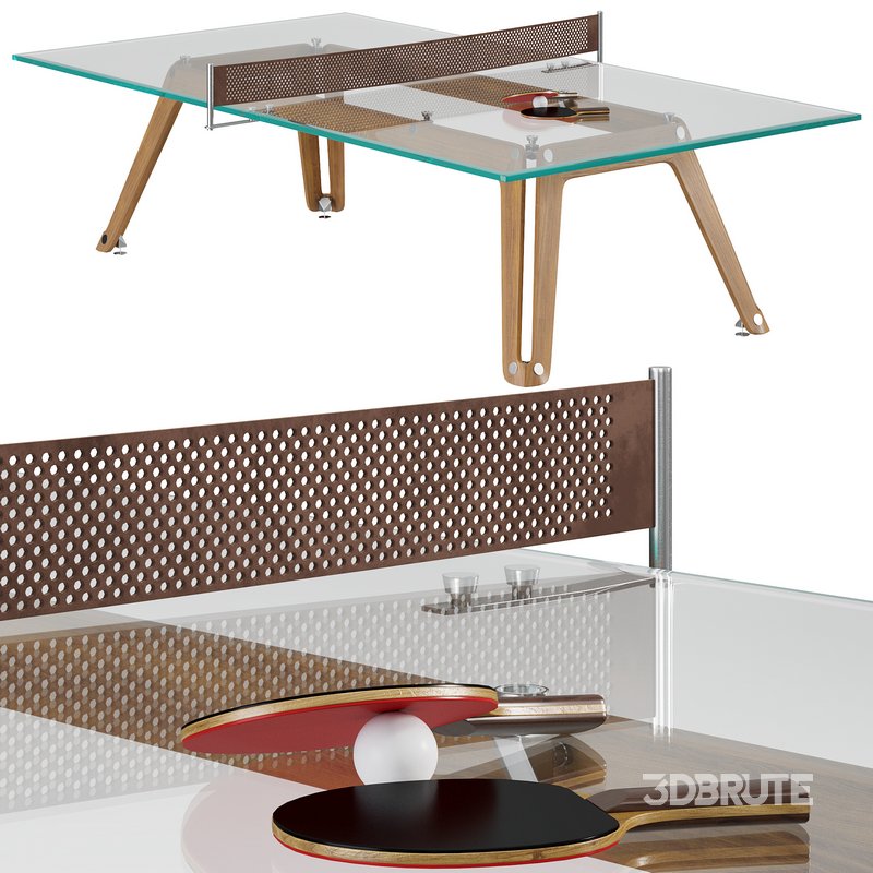 Lungolinea Wood Tennis table by Impatia Image 3